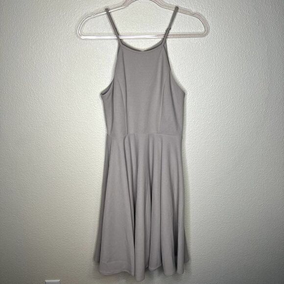 Lulu's Irresistible Charm Grey Fit & Flare Midi A-Line Dress Size Small - Picture 2 of 7
